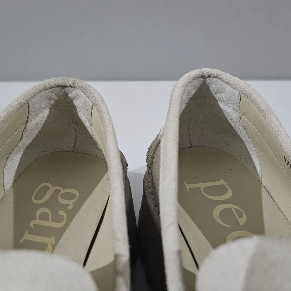 Pedro Garcia Cream Suede Lug Sole Loafers